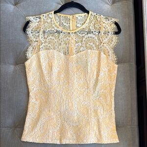 Elegant Lace Yellow Top